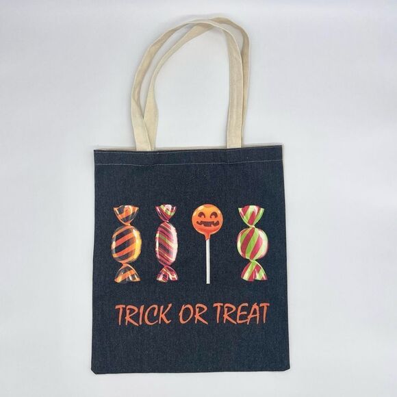TRICK or Treat Canvas Halloween Tote - Picture 1 of 1